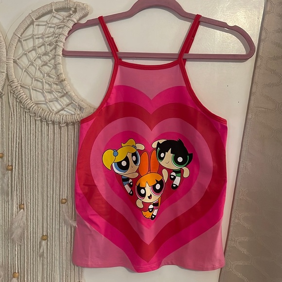 Pink Power puff girls Halter Tank top - Picture 2 of 5